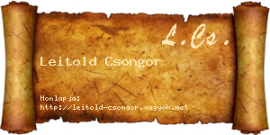 Leitold Csongor névjegykártya